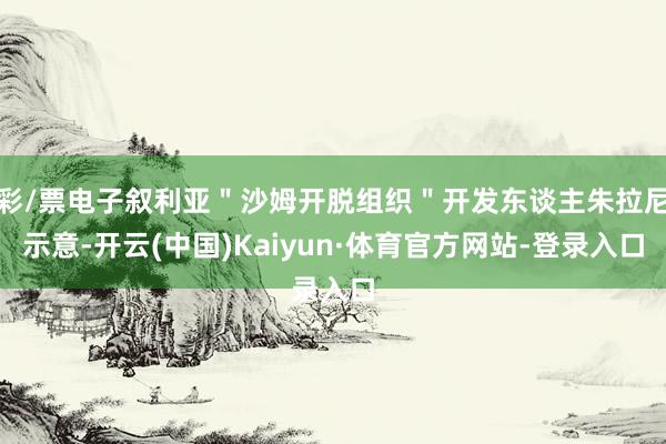 彩/票电子叙利亚＂沙姆开脱组织＂开发东谈主朱拉尼示意-开云(中国)Kaiyun·体育官方网站-登录入口