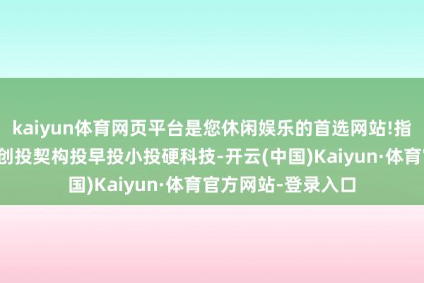 kaiyun体育网页平台是您休闲娱乐的首选网站!指出以斗胆成本引颈创投契构投早投小投硬科技-开云(中国)Kaiyun·体育官方网站-登录入口